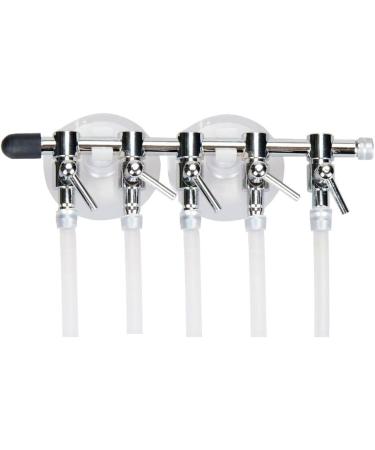 Bornfeel 16-in-1 Aquarium Air Distributor Set - 5-Way Valve 5 Checking Valves & 10 Suction Cups for 4/6mm Hose | Enhance Your Air Pump Efficiency - Buy Online on GoSupps.com