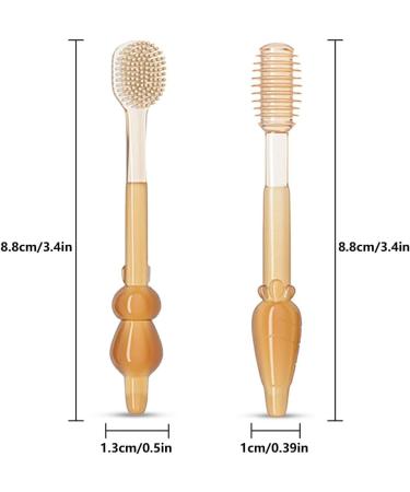 Lmoikesz Silicone Baby Toothbrush Set | Portable Toddler Tongue Brush for Mouth Training | Reusable & Eco-Friendly Cleaning Tools - Buy Online on GoSupps.com