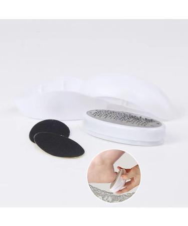Haujieshie Egg Shaped Callus Remover Pedicure Foot Care Foot Scrubber Painless Dry and Wet Use for Hard Skin Calluses Removal (White) - Buy Online on GoSupps.com
