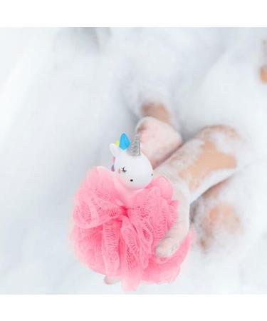 Baluue 4Pcs Unicorn Loofahs - Kids Bath Sponges & Animal Shower Poufs for Fun Bath Time - Buy Online on GoSupps.com