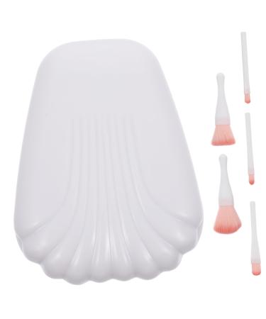 FRCOLOR 10 Pcs Highlight Lip Nail Lint Free Pads Contouring Brush Contour Blending Brush Tote Bag Insert Blush Brush Mini Makeup Brush Eyeshadow Brush Travel Nylon Mix White Makeup Tools