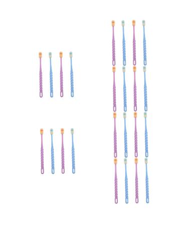 Baby toothbrush for girls security toothbrushes toothbrush dental floss 360 degrees hand toothbrush sensitive toothbrushes silicone soft tools 24 pieces