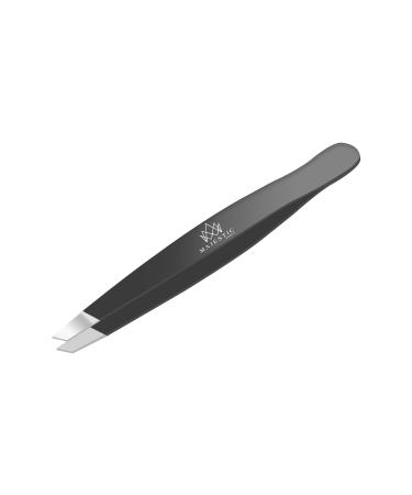 Majestic Bombay Slant Tweezers for Women and Men Splinter Ticks Facial Eyebrows and Ingrown Hair Removal Sharp Needle Nose Surgical Tweezers Precision best tweezers for chin hair and Plucking Black - Buy Online on GoSupps.com