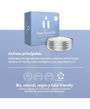 Repairing Hand Cream - Moisturising Hand Cream Against Cracks - Organic Ingredients - Karite + Castor + Vitamin D and E - Sensitive Skin - Anti-Ageing - Amakandu - Buy Online on GoSupps.com