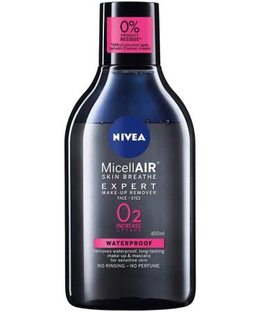 NIVEA Micellar Water 400 ml Waterproof Nivea MicellAIR 3-in-1 Formula That Effectively Removes Makeup Cleanses and Moisturises Skin Without Rubbing Using Micelles to Attract Oil Dirt and Makeup - Buy Online on GoSupps.com