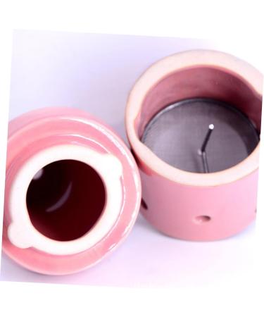 Beavorty 3 STK Moxa Massage Pot - Ceramic Moxibustion Burner Container for Pain Relief | Pink Peach Blossom Design - Buy Online on GoSupps.com
