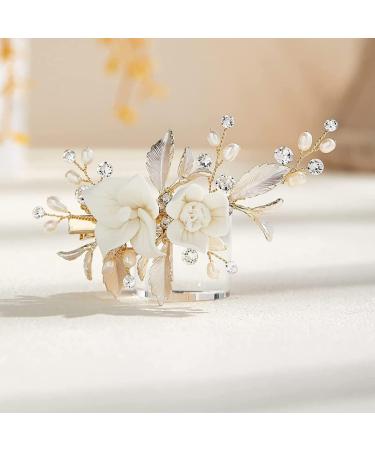 Holiday Decorations Bride Hair Clip Wedding Hair Clip Flower Wedding Hair Piece For Bride Hair Comb Barrette Bridal Hair Accessories Gold - Buy Online on GoSupps.com