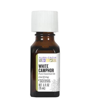 Aura Cacia 100% Pure Essential Clarifying Oil, White Camphor, 0.5 Oz White Camphor 0.5 Fl Oz (Pack of 1)