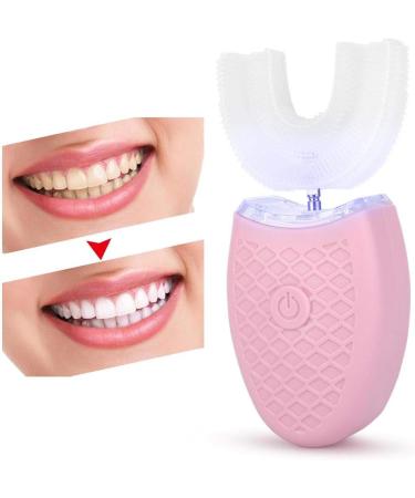 Soft U-Shaped Electric Toothbrush for Kids & Adults - Automatic Cleaning Pink Toothbrush for Optimal Mouth Care - Buy Online on GoSupps.com