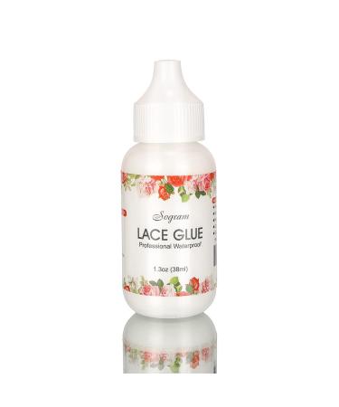 Wig Glue for Front Lace Wig, Sogram Hair Adhesive Glue Lace Front Wig Strong Hold Glue for Wigs and Hair Systems -Invisible Bonding -Waterproof and Oil-Resistant -Non Toxic -Latex-Free -1.3oz