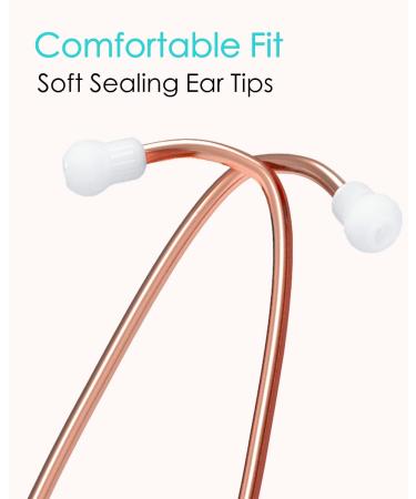 Clairre Rose Gold Stethoscope - Dual Head for Cardiology, Ideal Gift for Doctors and Nurses - Medical Diagnostic Tool for Clinical and Home Health Use - Buy Online on GoSupps.com