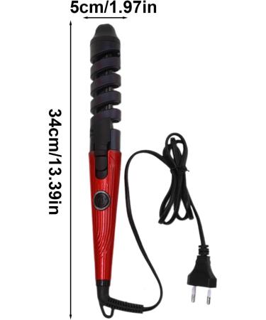 Hair Curling Wand Portable Hair Curler | Hair Straightener and Curler 2 in 1 Portable Automatic Hair Curler Wand for Long Short Hair Red US - Buy Online on GoSupps.com