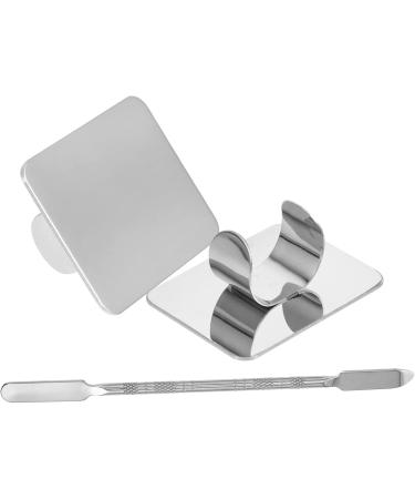 Buy Toddmomy 2 Sets Stainless Steel Ring Palette Outdoor Makeup Set - Mini Silver 11.6x0.6CM | International Shipping Available - Buy Online on GoSupps.com
