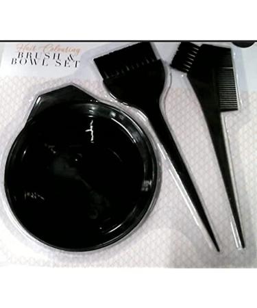Black & Grey Plastic Hair Colouring Set (3-Pieces) - Non-Toxic Ideal for Professional & Home Use