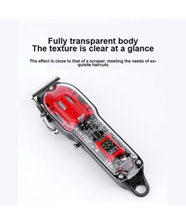 Professional Rechargeable Hair Clippers - Transparent Electric Shaver for Salon & Home Use - Buy Online on GoSupps.com