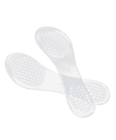 BESTOYARD 1 Pair Women Transparent Gel Insoles Non-Slip Heel Protector Arch Support Breathable Self-Adhesive for High Heels