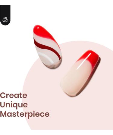 Beetles Gel Nail Polish Set - Black White Red Gel Polish Kit for Fall Winter Manicures | Soak Off, Nail Lamp Included | DIY at Home Beauty Gift for Women - Buy Online on GoSupps.com