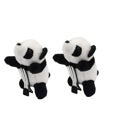 JIHUOO 2 Pieces Panda Alligator Hair Clips Animal Hair Clips Non-Slip Hairpins Panda Headwear for Girls Panda