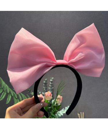 Pink Hair Bow Bowknot Headband for Women Girls Bow Christmas Hair Accessories Huge Bow Headband Bow Hair Band for Women Girls Pink Ribbon Bow Pink Hairband Bow Headbands for Women's Hair - Buy Online on GoSupps.com