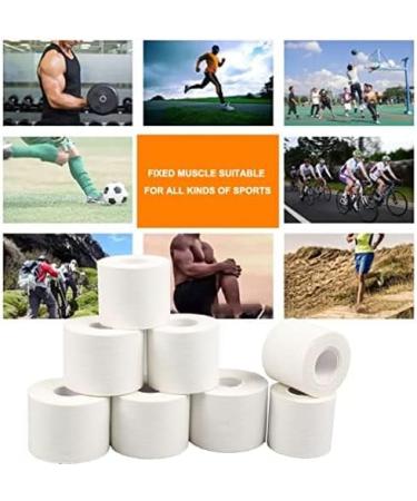 4 Roles Self-Adhesive Sports Tape 5cm x 10m - Skin-Friendly Tearable Bandage for Football Climbing & All Sports - White Sport Tapes Set - Buy Online on GoSupps.com