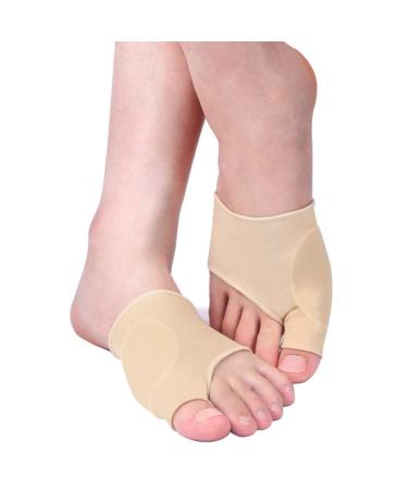 1 Pair Hallux Valgus Splint Bandage Toe Separator Socks Hallux Valgus Correction Bandage with Anti-Slip Belt Hammer Toe Pain Relief for Men and Women