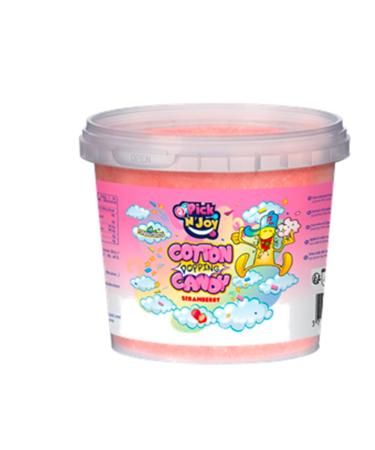 Cotton Dopping Candy Canister - Funnycandy - Strawberry Flavor with Sparkling Sweets - 50g Jar