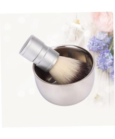 Frcolor 3-Set Travel Shaving Brush for Men | Stainless Steel Shaving Bowl & Beard Brush | Men's Grooming Essentials 9.3x5cm - Buy Online on GoSupps.com