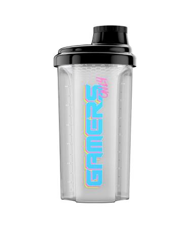 Gamers ONLY Classic Clear XL-Shaker leak-proof thanks to the rotating lock with ML measuring scale and sieve easy cleaning.Dishwasher -safe 100% tasteless and free of BPA and plasticizers black / transparent