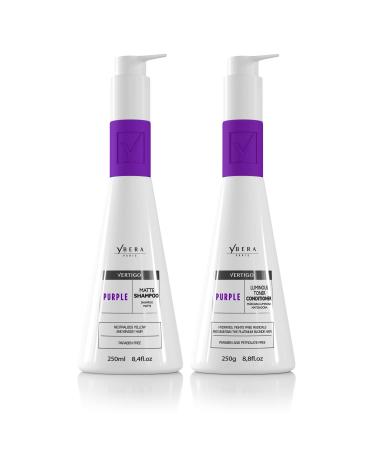 Vertigo Purple | Neutralizes Yellow Hair | Powerful Hair Toner for Blond Shades | Seal the Cuticle | Eliminate Dryness | Contains UV Filter | Extremely Hydrated and Silky Hair | Set of 2