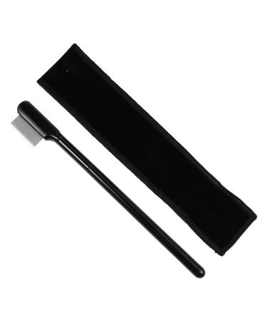 NUSITOU 1 Set Eyelash Comb Eyebrow Trimming Comb Makeup Gadgets Lash Applicator Metal Brow Separator Black Makeup Tool Eyelash Brush Eyebrow Comb Woman Steel Needle Eyebrow Brush Cosmetic