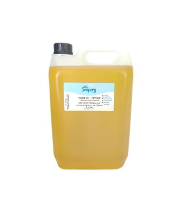 Huile de chanvre raffin e 5 litres - 100 % pure et naturelle - Huile de support pour massage soins de la peau et des cheveux
