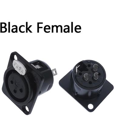 XLR Metal Socket YS145 YS146 Male Female 3 Pin Microphone Connection - Black Female (YS145BG YS146BG) - Buy Internationally - Buy Online on GoSupps.com