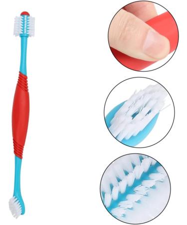 Angoily 2pcs Convenient Double-headed Bristles Pet Double-head Brush for Small Cleaning Soft-bristles Tooth - Buy Online on GoSupps.com