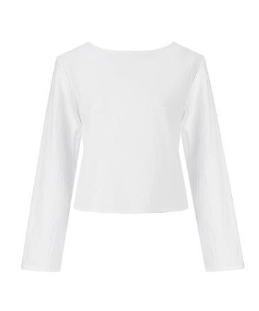 Party-perfect Lace-up Polyester Pants Suit for Women Plus Size (White XXXL) - Buy Online on GoSupps.com