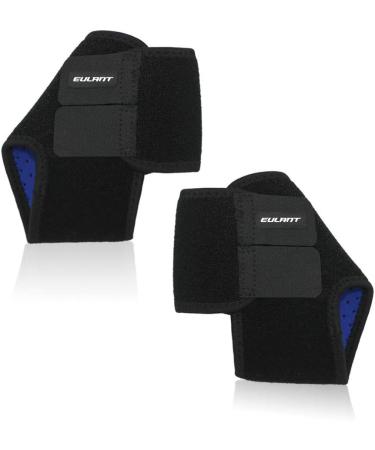 Breathable Eulant Ankle Bandages for Kids | Supportive Foot Bandage for Sports & Activities | Unisex Black - 1 Pair - Buy Online on GoSupps.com