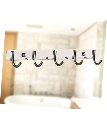 Angoily 3pcs 5 Kitchen Hooks Pegs Coat Hangers 5 Pegs Door Back Hooks Over The Door Hangers mediumx3pcs Silverx3pcs - Buy Online on GoSupps.com