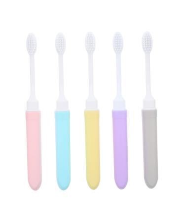 Minkissy 5st trip toothbrush travel supplies Small travel toothbrush toothbrush for the ornamental toothbrushes ornament sets toothbrush soft toothbrush set travel filament art fiber
