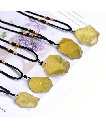raw Crystals Stones Citrine Crystal Necklace for Home Decoration 1PC Natural Luster