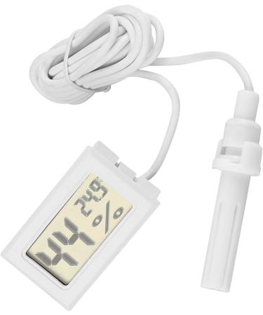 ASHATA Digital Hygrometer 2-in-1 LCD Display Thermometer Hygrometer with External Probe for Reptile Mini Digital Electronic Temperature Hygrometer(White) - Buy Online on GoSupps.com