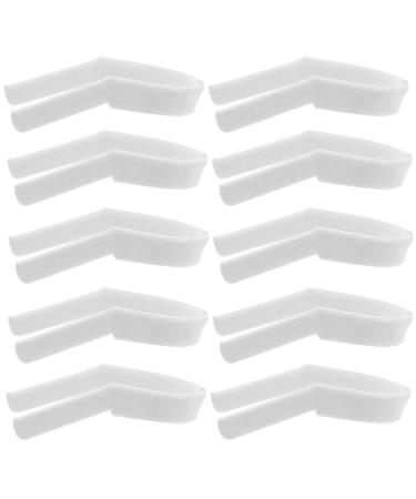 Sewroro Lot de 10 Pinces Correctrices pour Affiner et Redresser le Nez Accessoires en Plastique Solide Support en U Confortable Outils de Beaut du Nez Pratiques pour Usage Quotidien