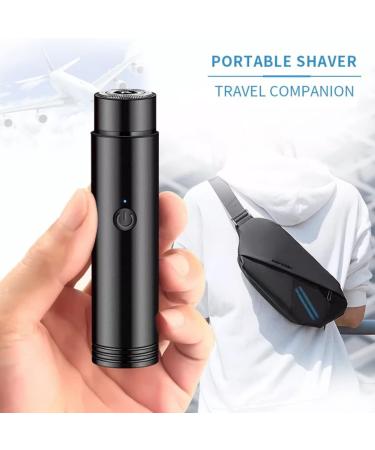 Mini Electric Shaver for Men Portable Car Rechargeable Shaver USB Rechargeable Razor Wet & Dry Use Rotary Electric Shaver for Travel Black - Buy Online on GoSupps.com