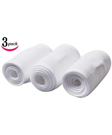 Queta Hair Band for Makeup | Adjustable Terry Cloth Cosmetic Headband (3pcs White) - Best Hair Protection with Velcro Fastener - Buy Online on GoSupps.com