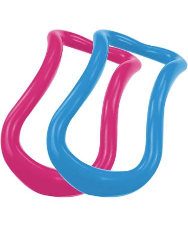 AFDG Yoga Massagering - 2 Pack Pilates Fascia Stretching Ring for Thigh & Calf Massage | Fitness Stretching Tool (Blue & Pink) - Buy Online on GoSupps.com