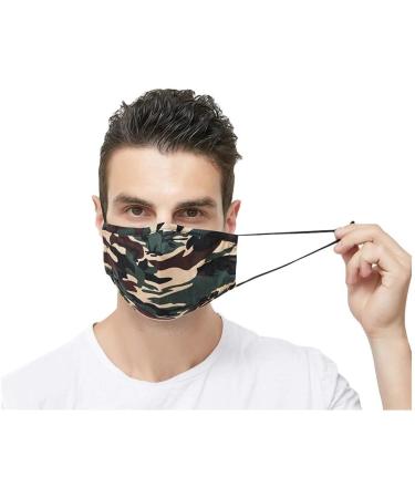 2 Pack Washable Camouflage Green Oral Masks - Adjustable Loops for Sports & Leisure | Dust & Pollen Protection - Buy Online on GoSupps.com