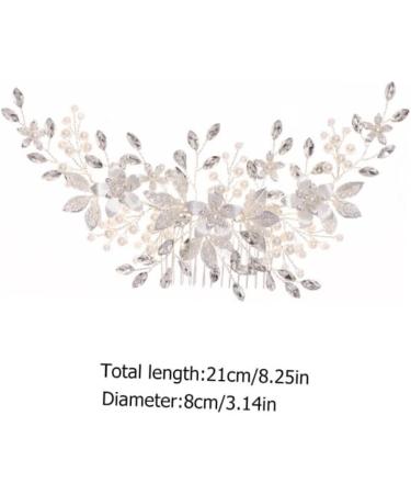 FRCOLOR Set of 2 Alloy Pearl Hair Comb Hair Accessories Bridal Veil Comb Pearl Jewellery Tiara Headwear for Bridal Headpiece Beads Manual Decorate Iron Wire - Buy Online on GoSupps.com