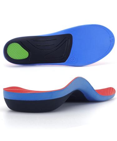 Aimesole Heavy Duty Support High Arch Support Insoles for Men Women Plantar Fasciitis Insoles Pain Relief Orthotic Insert Flat Feet Shoe Insole Absorb Shock with Every Step L Women's 10.5-12 /Men's 8.5-10 Blue