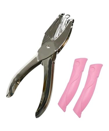 Handheld Hole Paper Punch Puncher for Craft Paper Tags Clothing Ticket DIY Scrapbook Tool  with Pink Soft Handheld Grip (Small Circle 1/16 inch) - Buy Online on GoSupps.com