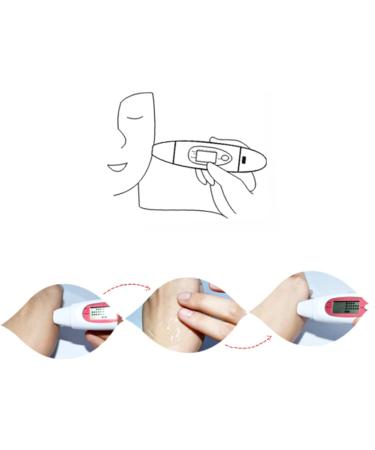 CANIGHT 2pcs 3 1 Facial Moisture Meter Skin Facial Moisture Skin Test Pen Skin Moisture Tester Sensor White - Buy Online on GoSupps.com