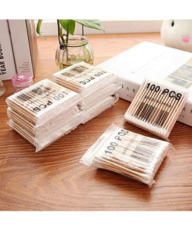Greatangle-UK 100pcs Cotton Swabs - Wooden Handle Double Head Makeup Sticks | High-Quality Cotton Swab for Beauty & Personal Care - Buy Online on GoSupps.com