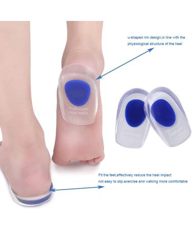 Buy Gel-Dersoning Cushions & Silicone-Hinge Pillows for Plantar Fasciitis Relief | Heel Spur & Achilles Pain Support (2 Pairs Blue Large) - Buy Online on GoSupps.com